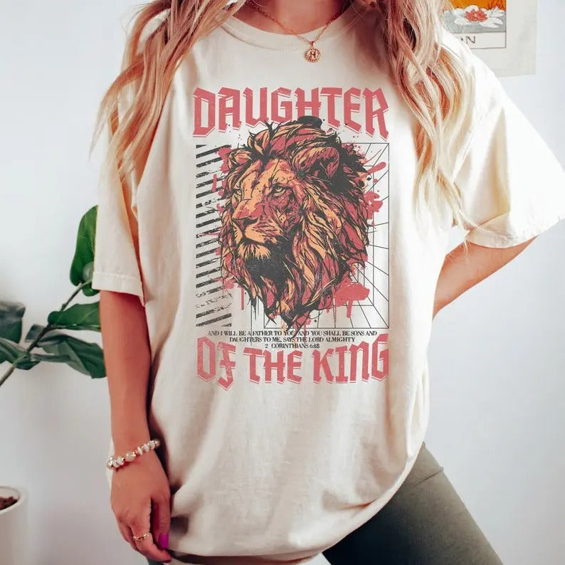 Christian Comfort Color Daughter King Bible Verse - Adult & Kids T-Shirts, Sweatshirts & Hoodies apparel design preview 1