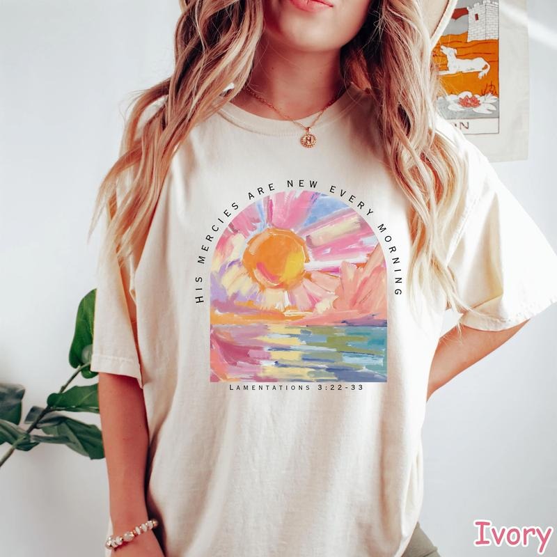 Christian Comfort Colors His Mercies Are New Every - Adult & Kids T-Shirts, Sweatshirts & Hoodies apparel design preview 1