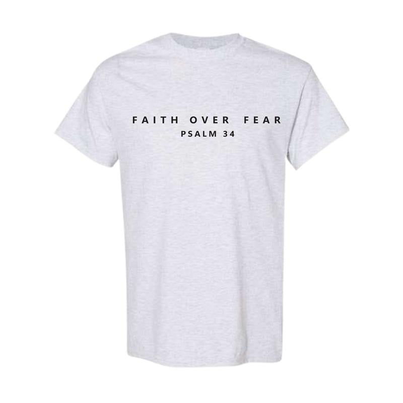 Christian Psalm Faith Over Fear T Bible Verse Cute - Adult & Kids T-Shirts, Sweatshirts & Hoodies apparel design preview 1