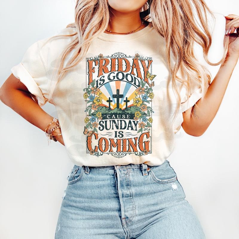 Christian S Friday Is Good Cause Sunday Coming - Adult & Kids T-Shirts, Sweatshirts & Hoodies apparel design preview 1