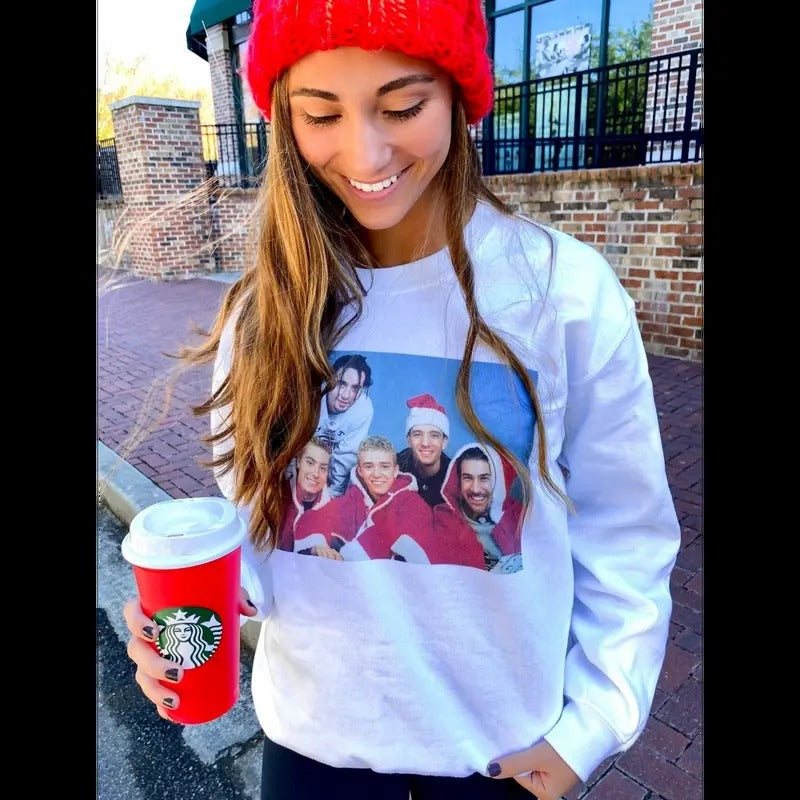'Happy Holidays' Festive NSYNC - Adult & Kids T-Shirts, Sweatshirts & Hoodies apparel design preview 1