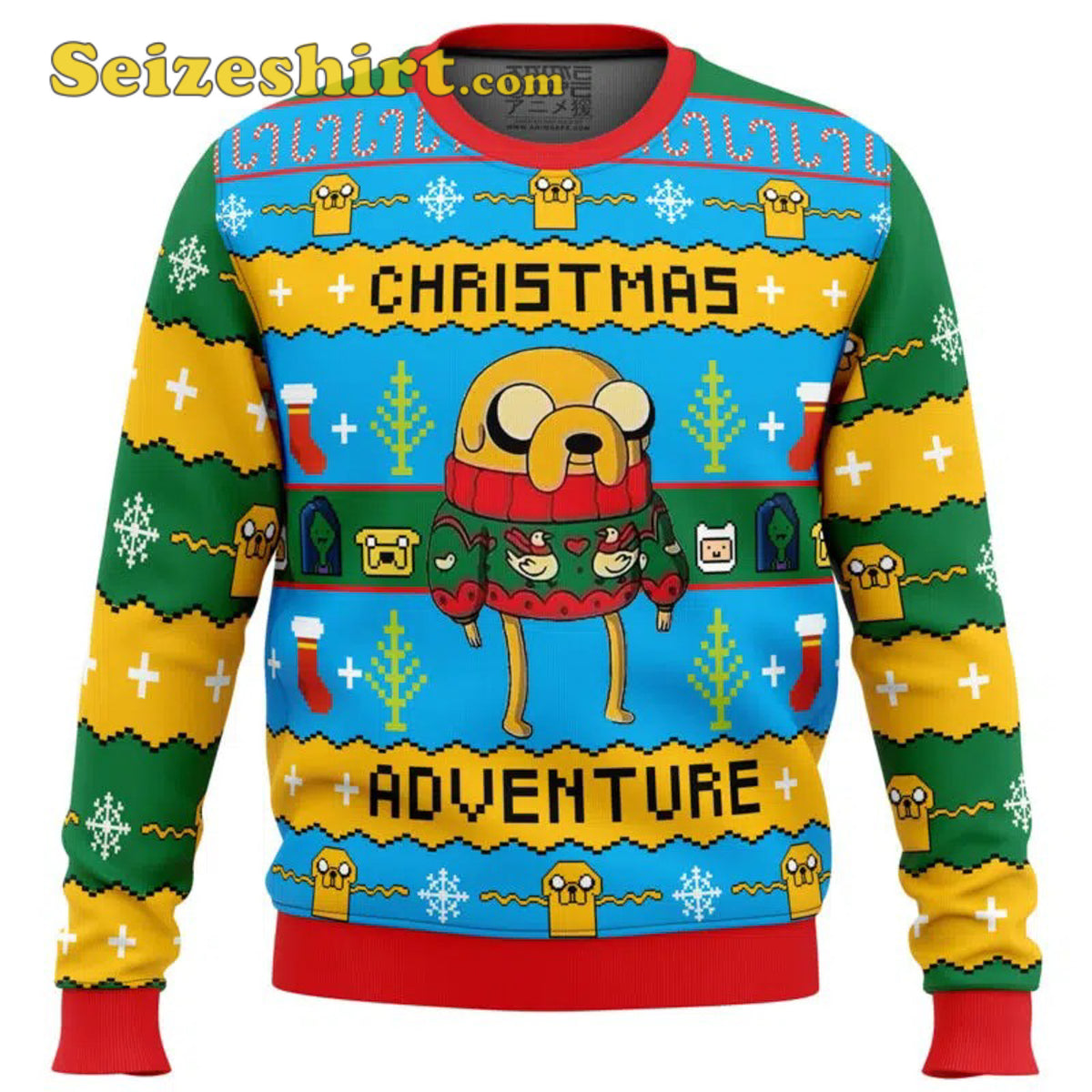 Christmas Adventure Time Ugly Graphic Ugly Christmas Sweater - Holiday Gift product image