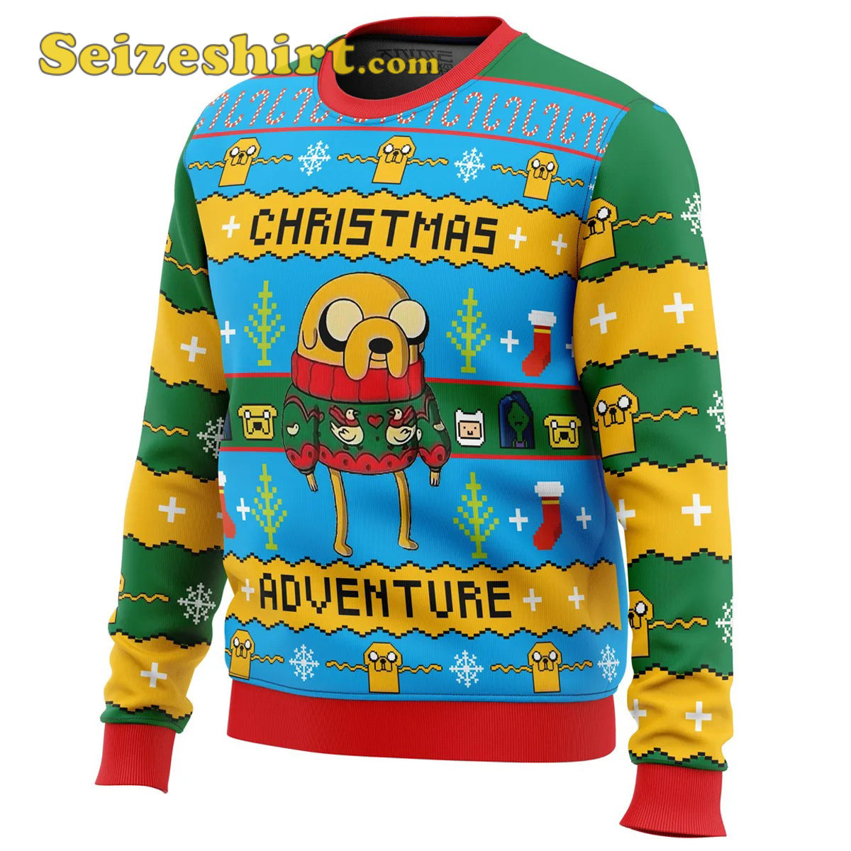 Christmas Adventure Time Ugly Graphic Ugly Christmas Sweater - Holiday Gift product image 2