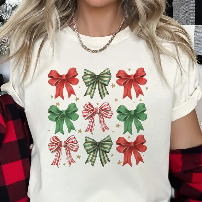 Bow Collage Coquette Red Green Casual Top - Adult & Kids T-Shirts, Sweatshirts & Hoodies apparel design preview 1