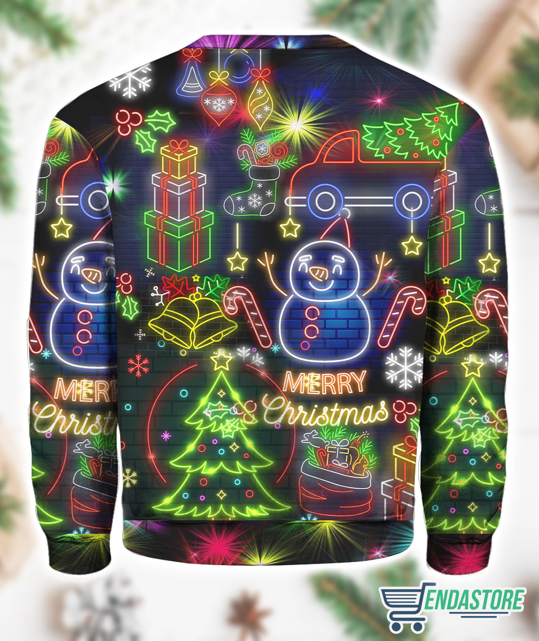 Christmas Bright Neon Lighting 3D Ugly Christmas Sweater - Holiday Gift product image 3