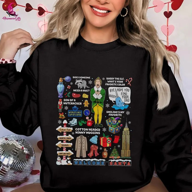 Buddy Elf Movie Quote Cotton - Adult & Kids T-Shirts, Sweatshirts & Hoodies apparel design preview 1