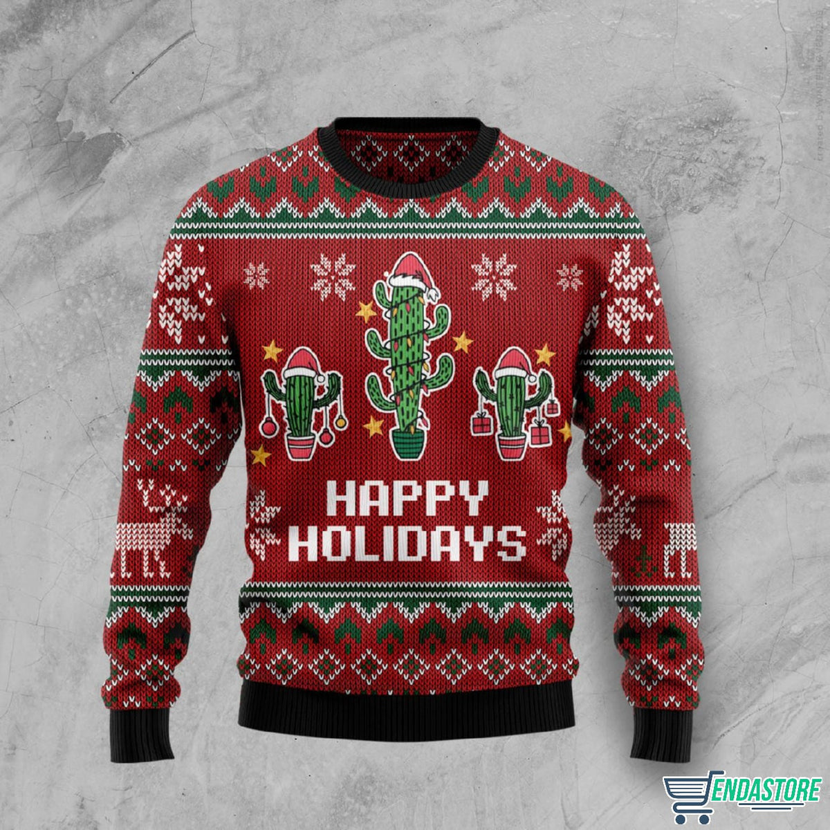 Christmas Cactus Happy Holiday 3D Ugly Christmas Sweater - Holiday Gift product image