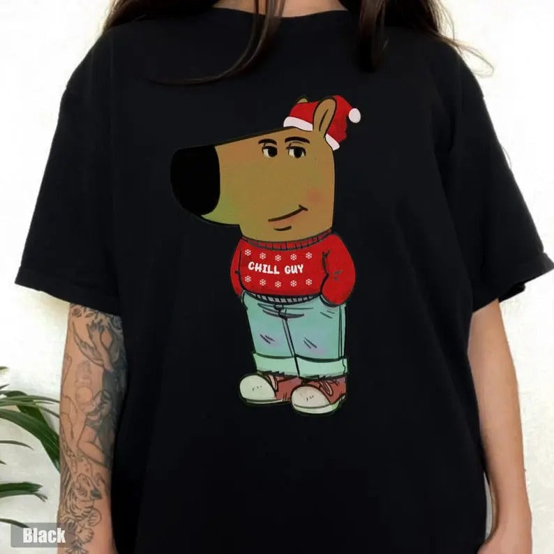 Chill Guy Funny Dog Cartoon Tiktok Meme I'M Just - Adult & Kids T-Shirts, Sweatshirts & Hoodies apparel design preview 1