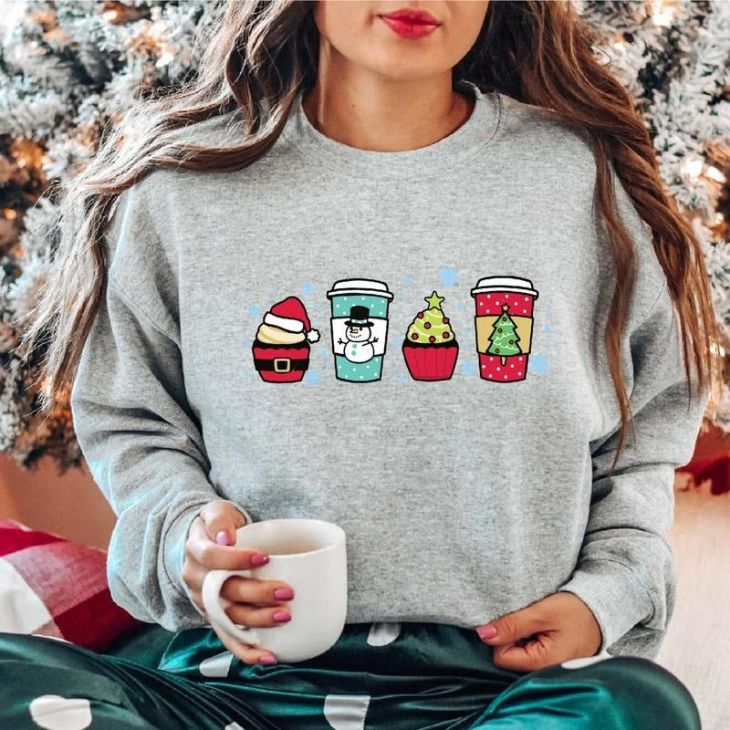 Coffee Snowman Latte Lover Xmas Party Woman - Adult & Kids T-Shirts, Sweatshirts & Hoodies apparel design preview 1
