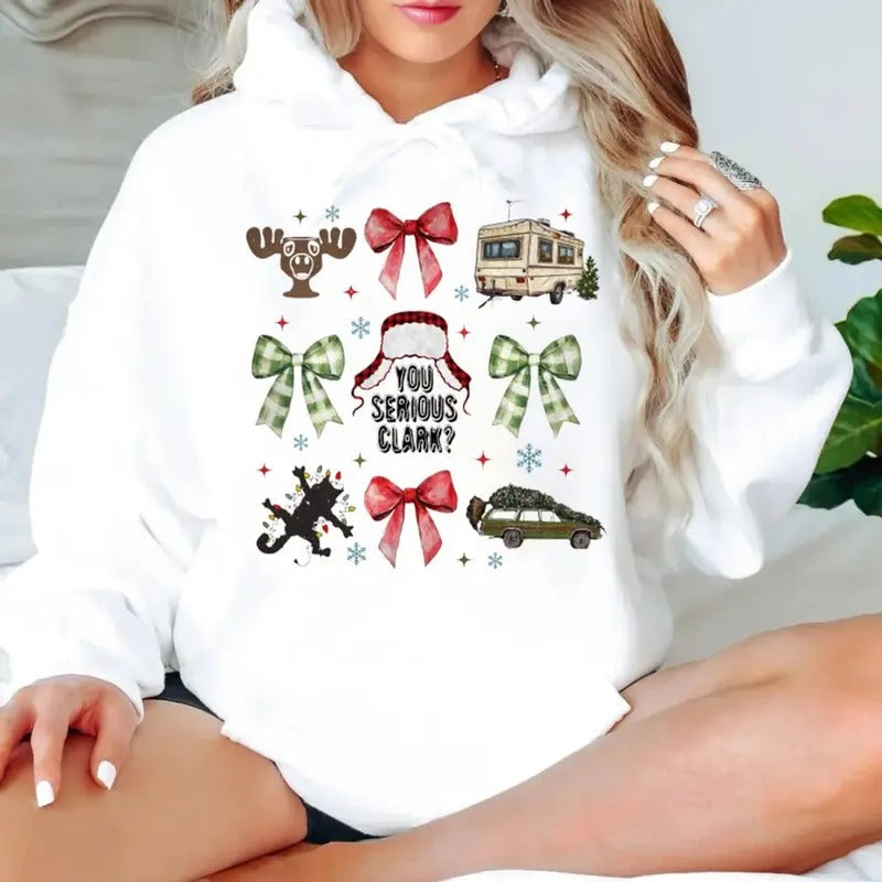 Coquette Bow Funny Retro Xmas - Adult & Kids T-Shirts, Sweatshirts & Hoodies apparel design preview 1