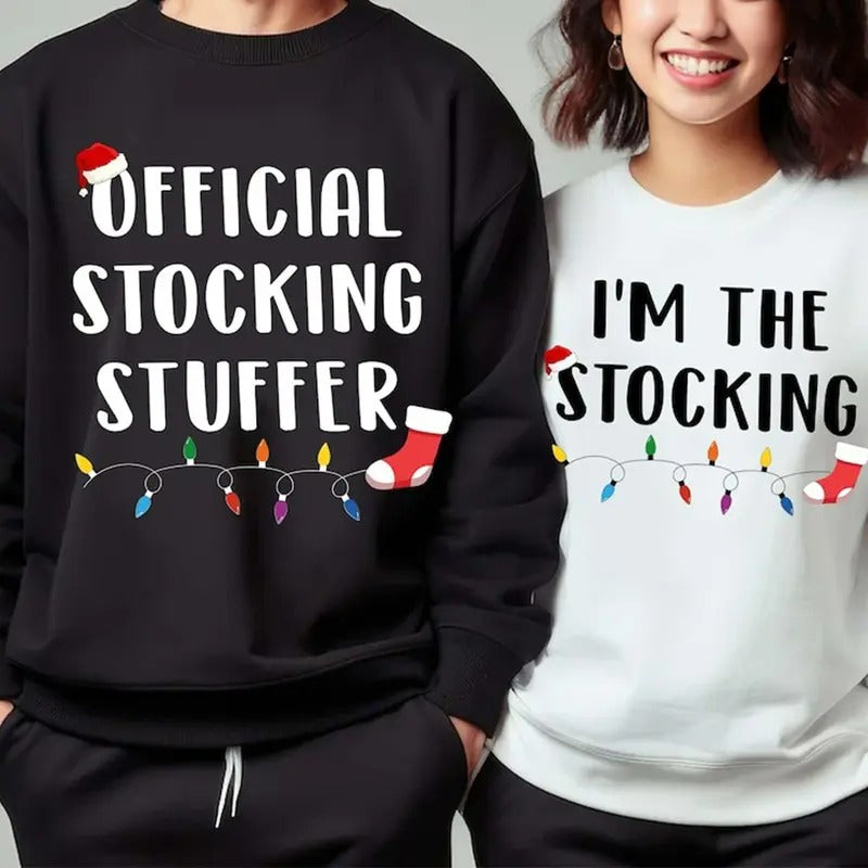 Couples Matching Xmas Couple Funny Official Stocking - Adult & Kids T-Shirts, Sweatshirts & Hoodies apparel design preview 1