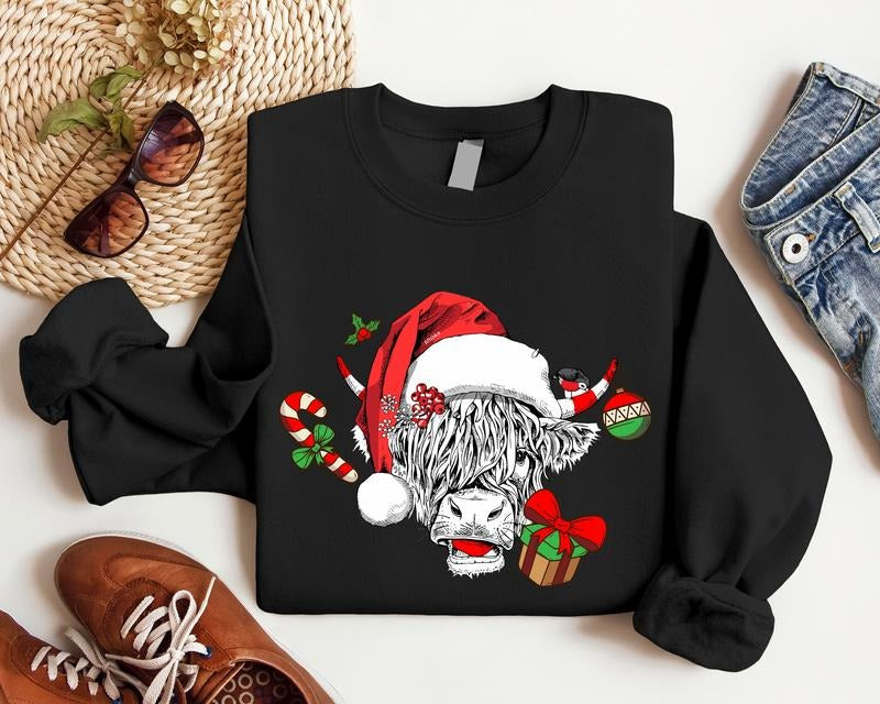 Cow Lover Winter Farm Animal Farmer Heifers - Adult & Kids T-Shirts, Sweatshirts & Hoodies apparel design preview 1