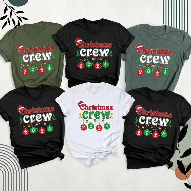 Crew Party Family 2024 Matching Outfits Lights - Adult & Kids T-Shirts, Sweatshirts & Hoodies apparel design preview 1