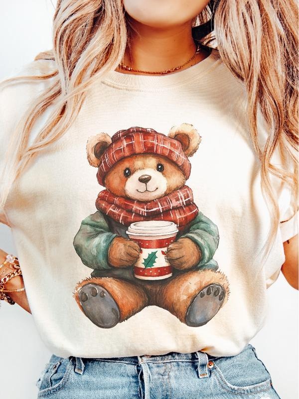 Cuddle Bear Merry - Adult & Kids T-Shirts, Sweatshirts & Hoodies apparel design preview 1