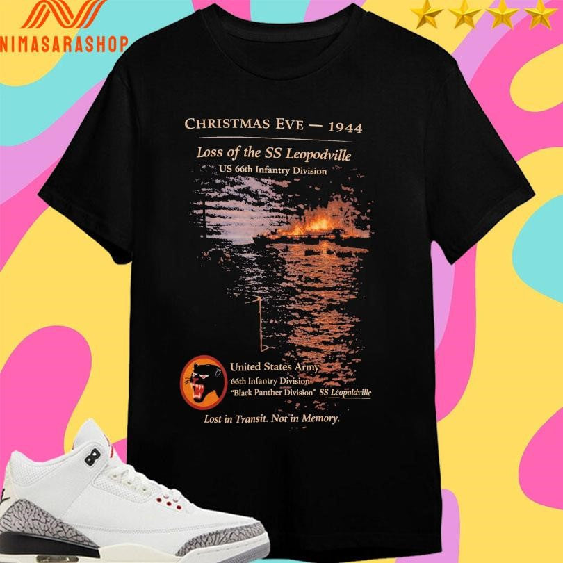 Christmas Eve 1944 Los Of The Ss Leopodville Us 66th - Adult & Kids T-Shirts, Sweatshirts & Hoodies apparel design preview 1