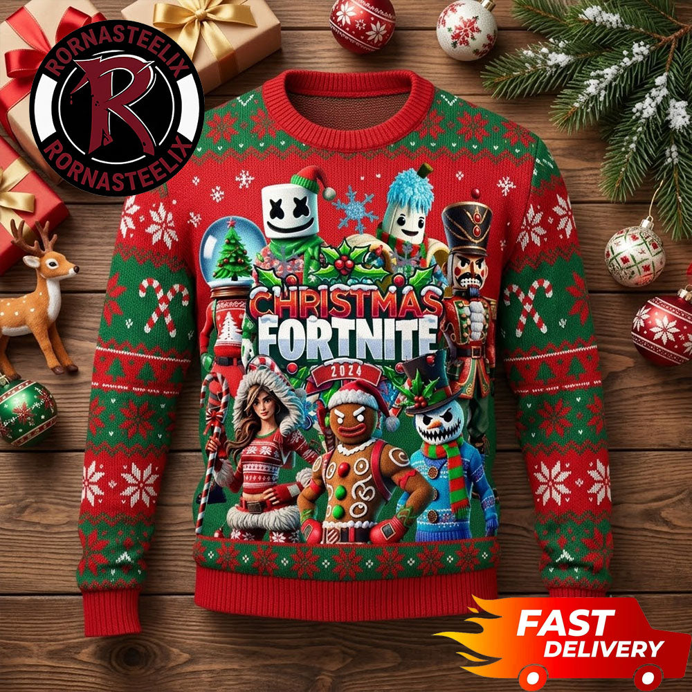 Christmas Fortnite Winter Characters Gift Fortnite Ugly Christmas Sweater - Holiday Gift product image
