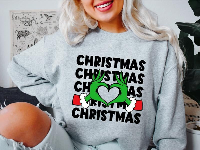 Heart Hands Matching Family Funny X Mas Party Winter - Adult & Kids T-Shirts, Sweatshirts & Hoodies apparel design preview 1