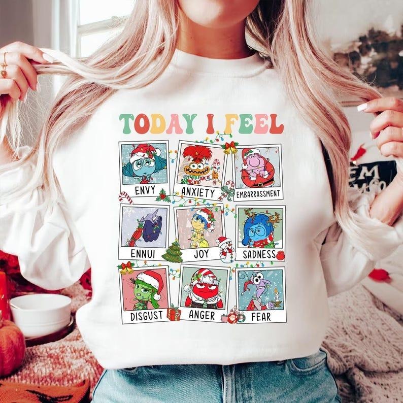 Inside Out Today I Feel Mental Health Emotion Team - Adult & Kids T-Shirts, Sweatshirts & Hoodies apparel design preview 1