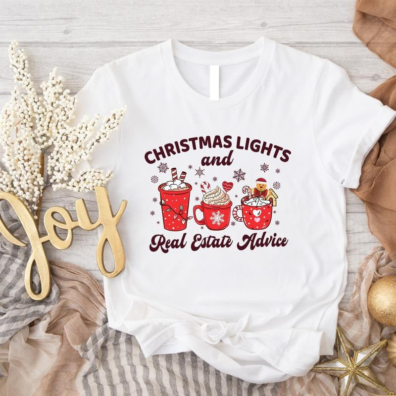 Light Real Estate Advice Realtor Xmas Winter - Adult & Kids T-Shirts, Sweatshirts & Hoodies apparel design preview 1