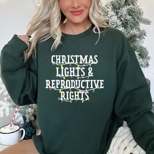 Lights &Amp; Reproductive Rights Kamala Harris Xmas - Adult & Kids T-Shirts, Sweatshirts & Hoodies apparel design preview 1