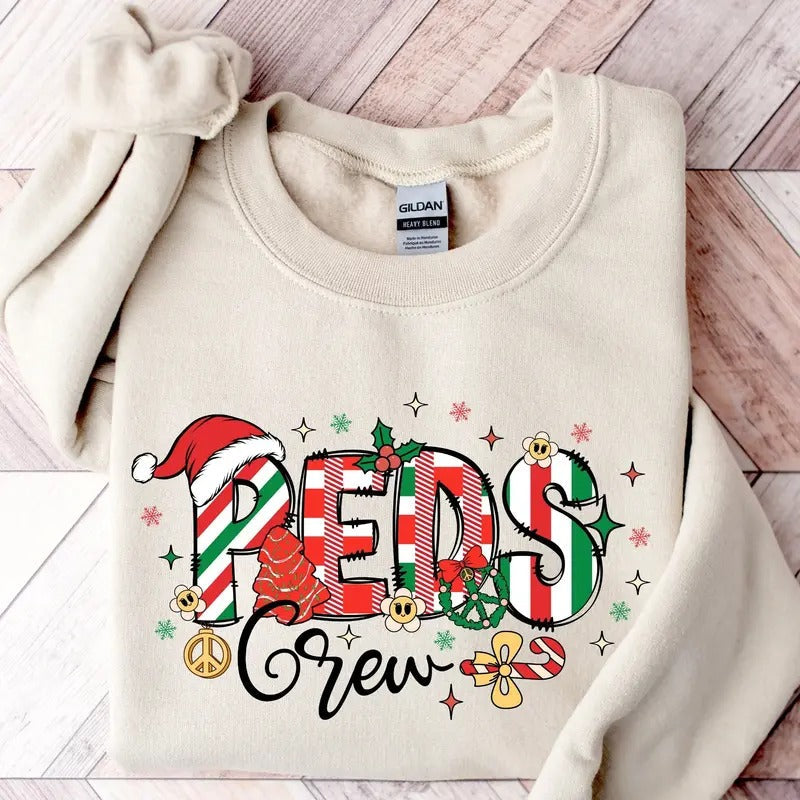 PEDS Crew Xmas Pediatrics Merry Pediatric Nurse - Adult & Kids T-Shirts, Sweatshirts & Hoodies apparel design preview 1