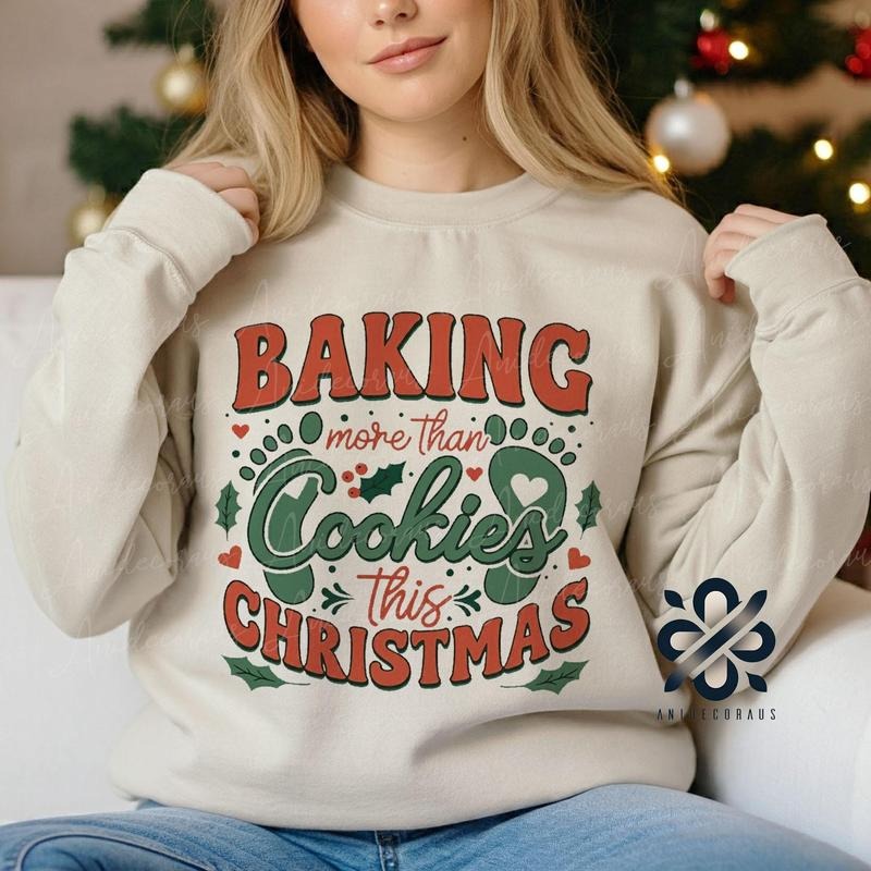 Pregnancy Announcement Baking More Than Cookies This - Adult & Kids T-Shirts, Sweatshirts & Hoodies apparel design preview 1