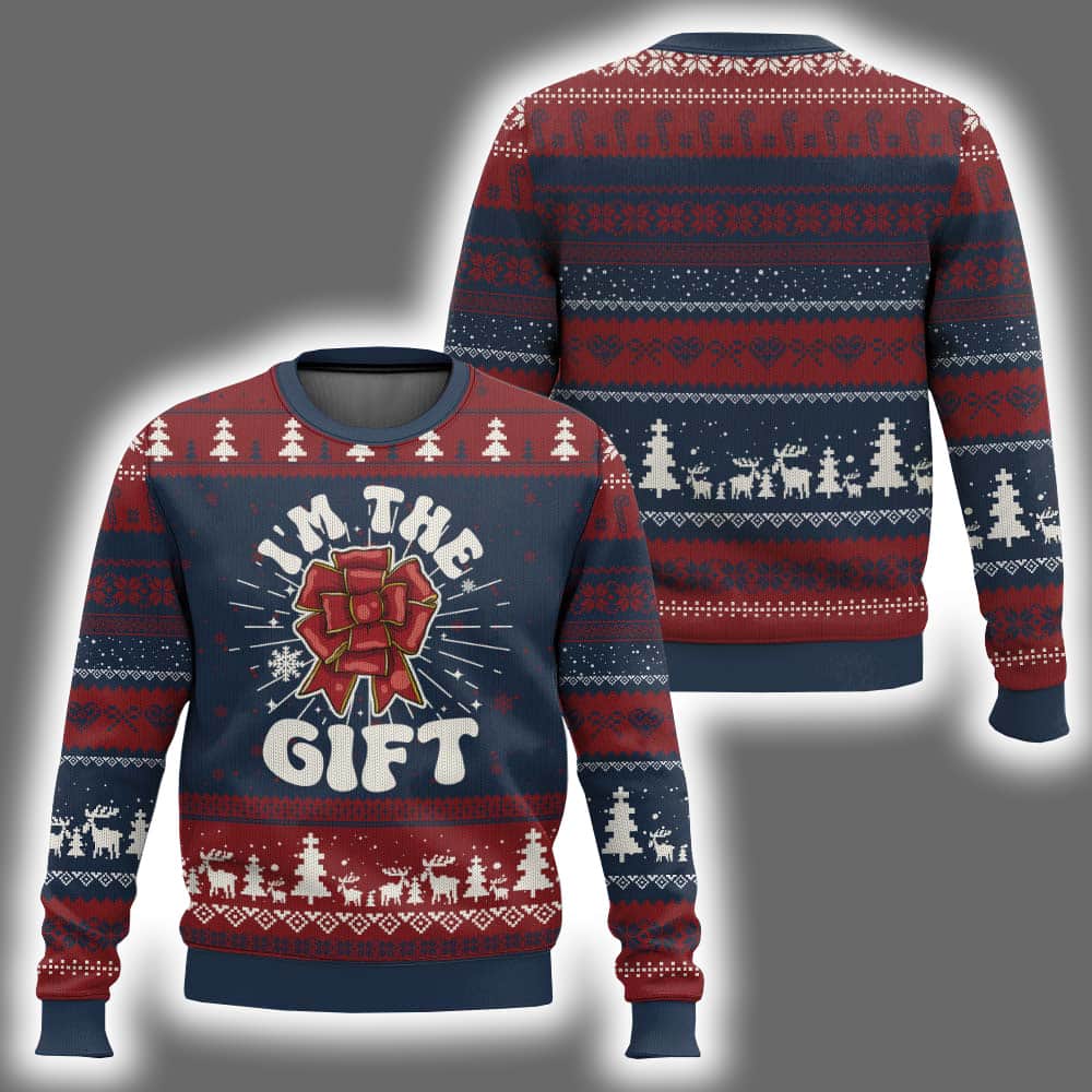 Christmas Present I’m The Gift 3D Ugly Christmas Sweater - Holiday Gift product image