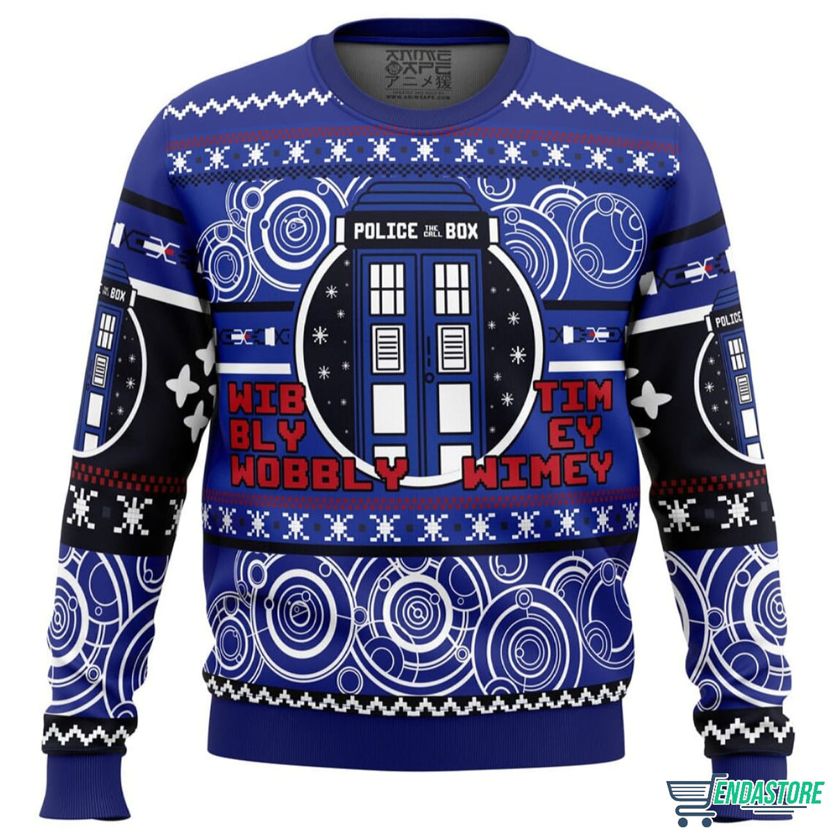 Christmas Through Time And Space Doctor Who 3D Ugly Christmas Sweater - Holiday Gift product image