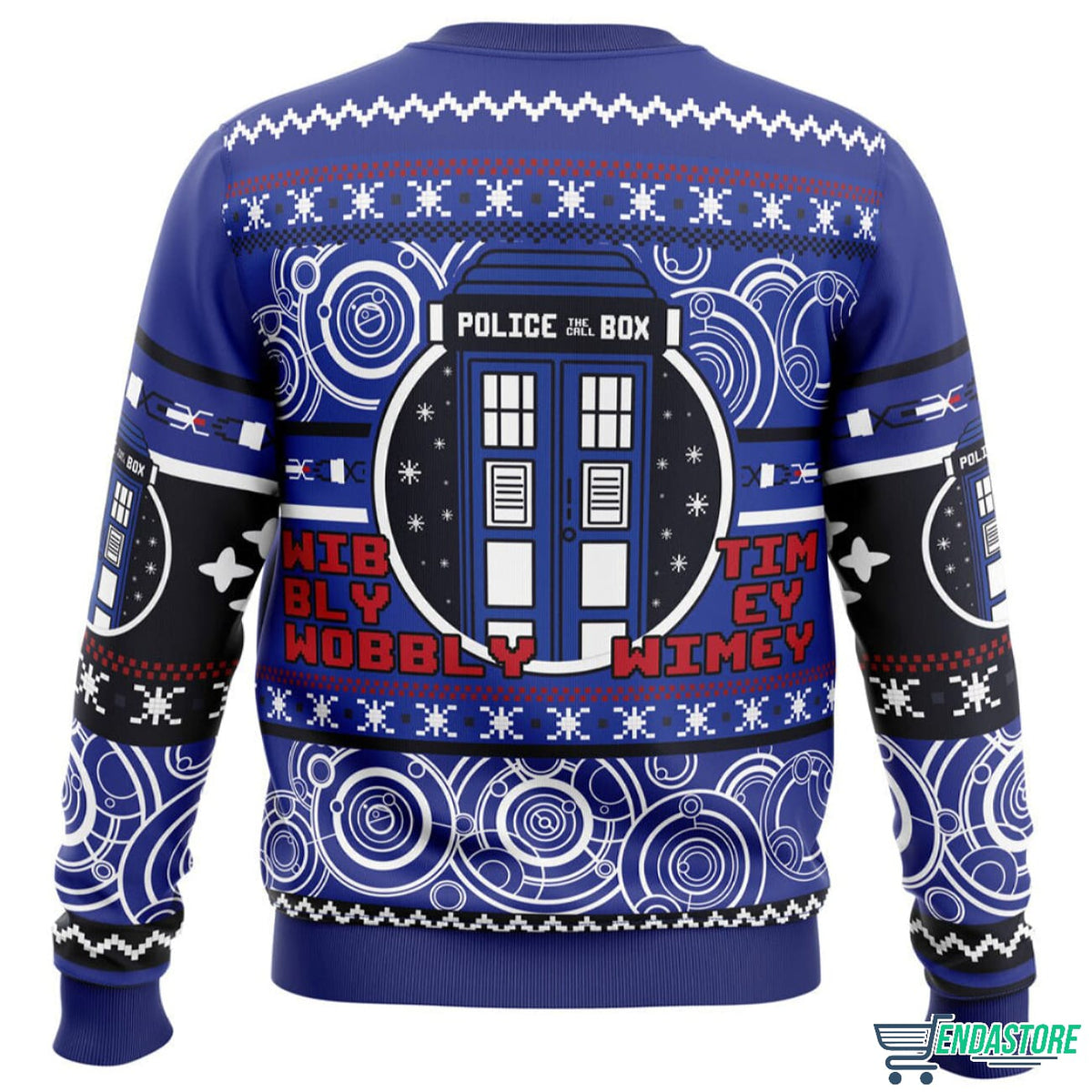 Christmas Through Time And Space Doctor Who 3D Ugly Christmas Sweater - Holiday Gift product image 2