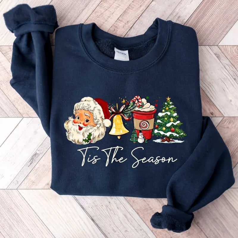 Tis Season Merry Cute Winter Casual Classic Collar - Adult & Kids T-Shirts, Sweatshirts & Hoodies apparel design preview 1
