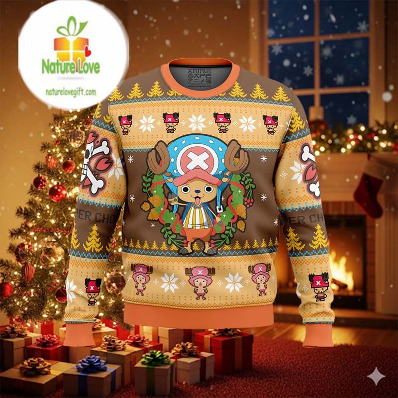 Christmas Tony Chopper One Piece Ugly Christmas Sweater - Holiday Gift product image