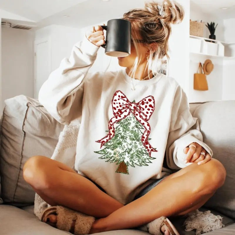Tree Bow Toile Coquette - Adult & Kids T-Shirts, Sweatshirts & Hoodies apparel design preview 1