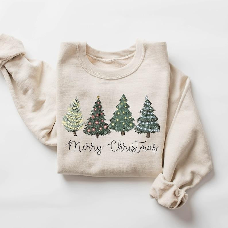 Trees Merry Winter - Adult & Kids T-Shirts, Sweatshirts & Hoodies apparel design preview 1