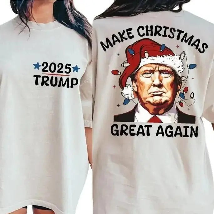 Trump President 2024 Xmas Her Him Womenswear - Adult & Kids T-Shirts, Sweatshirts & Hoodies apparel design preview 1
