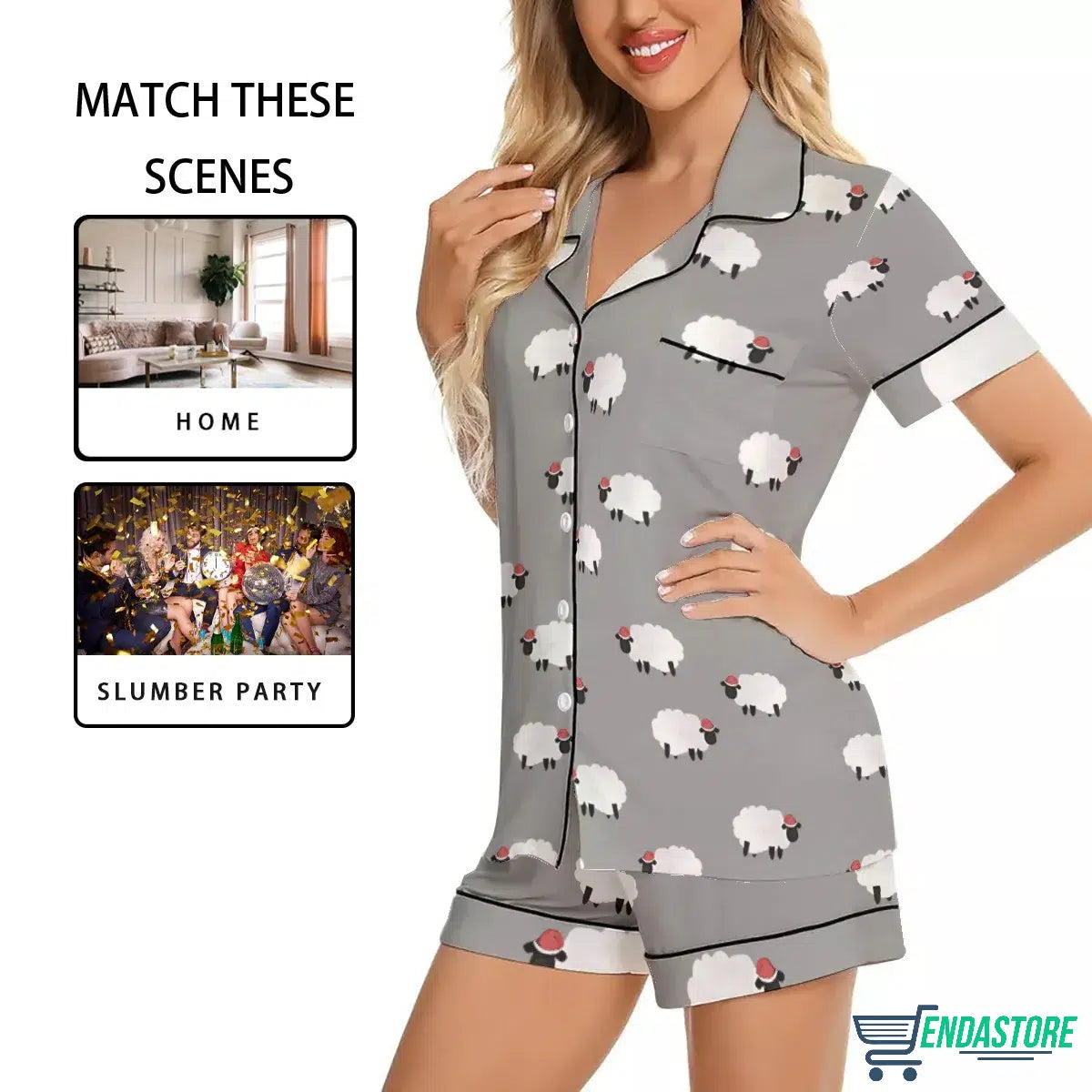 Christmas White Sheep Black Sheep Pajamas Set 3D Christmas Sweater - Holiday Gift product image 4