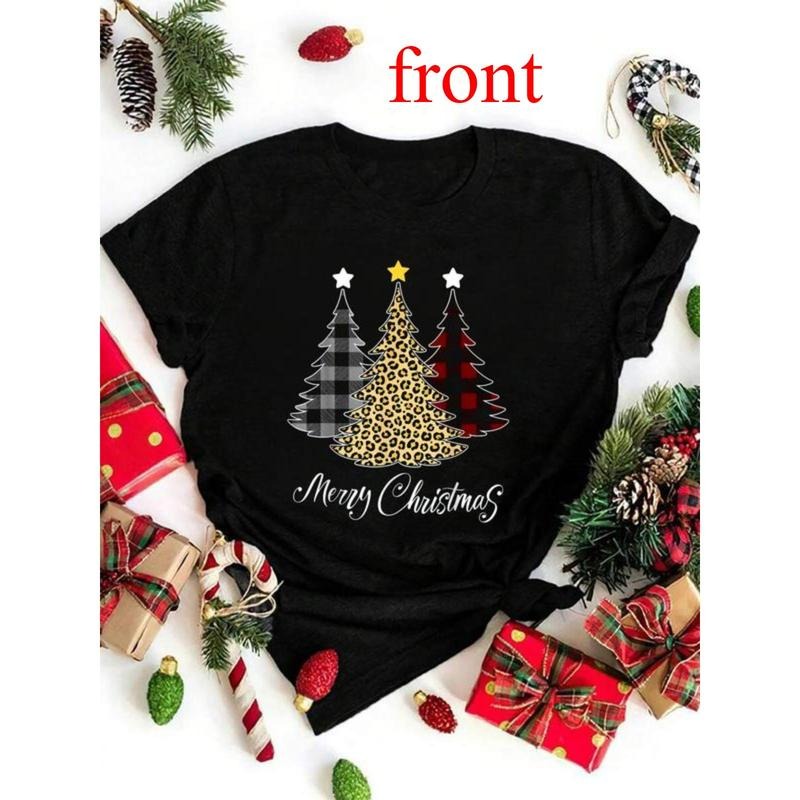 Clothes Merry Trees Leopard Buffalo Plaid Xmas - Adult & Kids T-Shirts, Sweatshirts & Hoodies apparel design preview 1
