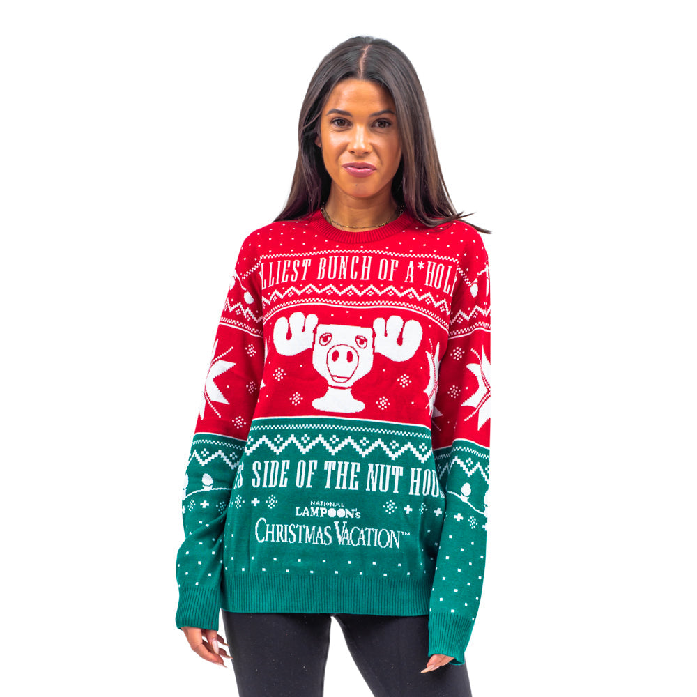 Christmas Vacation Jolliest Bunch of A*Holes Red and Green Ugly Christmas Sweater - Holiday Gift product image 3