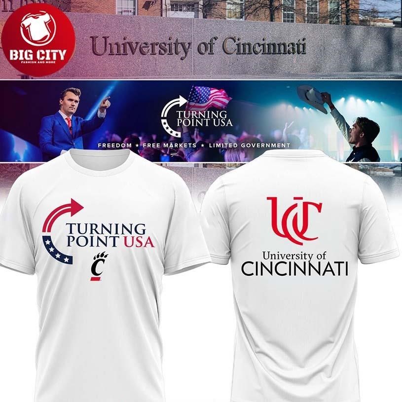Cincinnati Bearcats 2026 Turning Point USA x - Adult & Kids T-Shirts, Sweatshirts & Hoodies apparel design preview 1