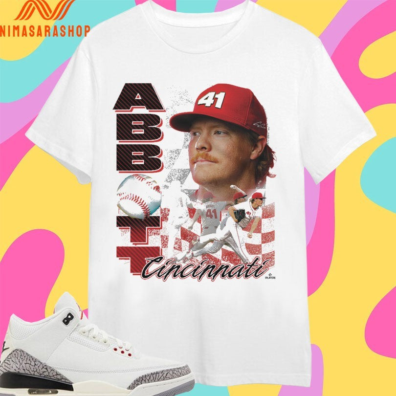 Cincinnati Reds Andrew Abbott Start Your Engine - Adult & Kids T-Shirts, Sweatshirts & Hoodies apparel design preview 1