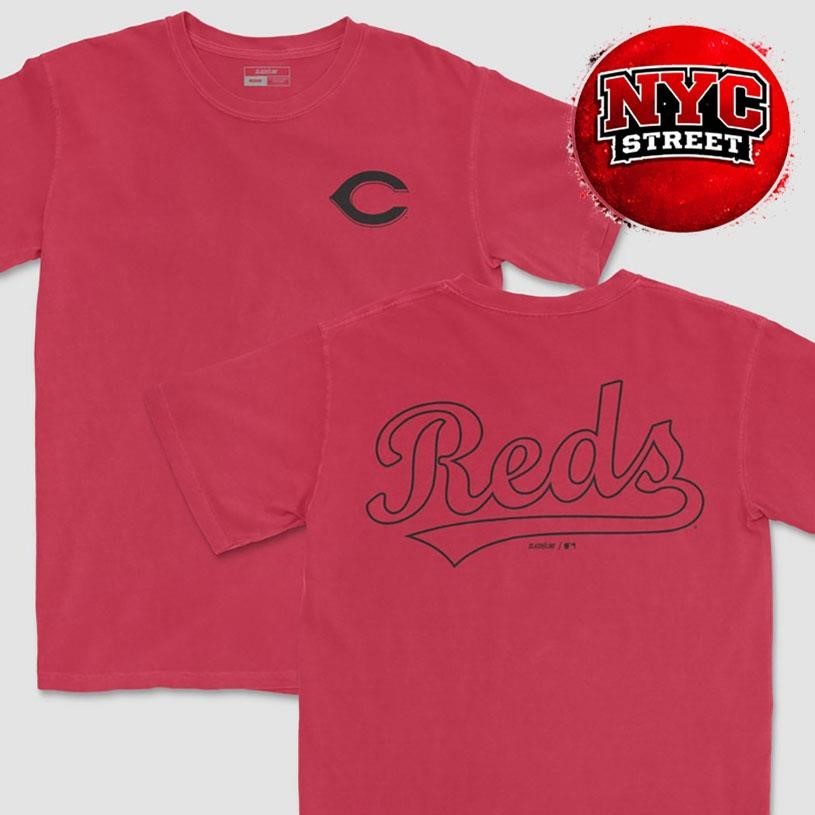 Cincinnati Reds MLB Outline Two Sided - Adult & Kids T-Shirts, Sweatshirts & Hoodies apparel design preview 1