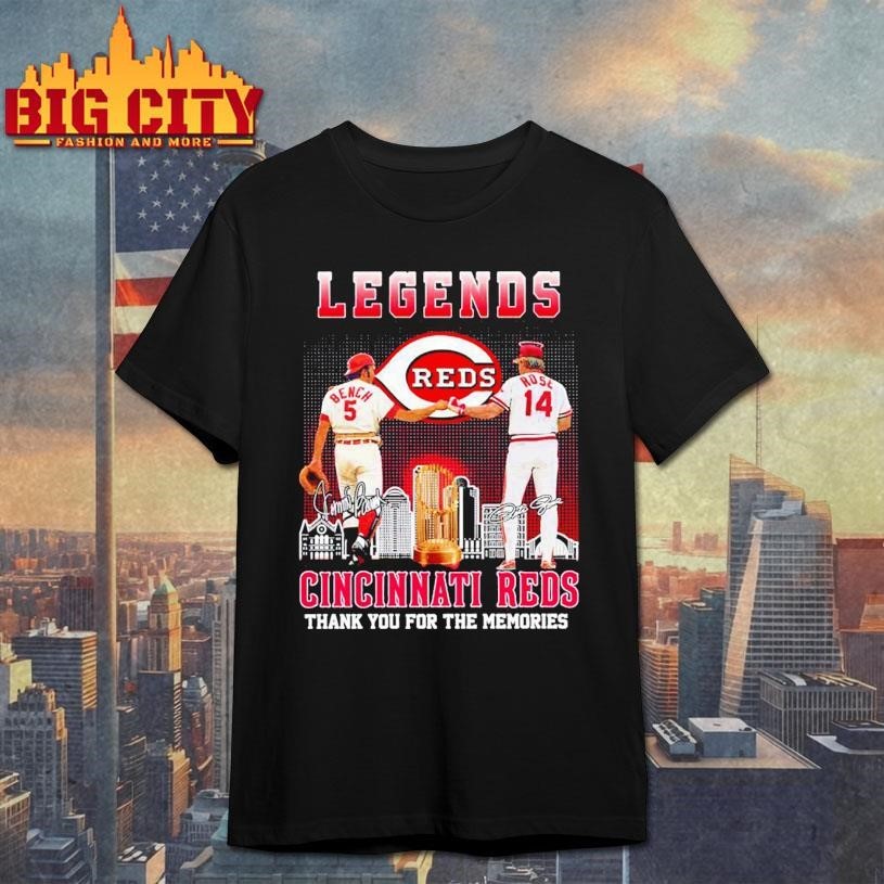 Cincinnati Reds Pete Rose and Johnny Bench thank you - Adult & Kids T-Shirts, Sweatshirts & Hoodies apparel design preview 1