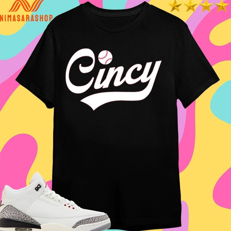Cincy Baseball Script - Adult & Kids T-Shirts, Sweatshirts & Hoodies apparel design preview 1