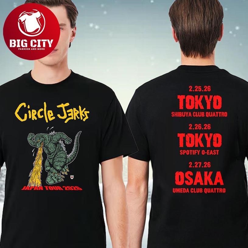 Circle Jerk Japan Tour 2026 From February 25th To - Adult & Kids T-Shirts, Sweatshirts & Hoodies apparel design preview 1