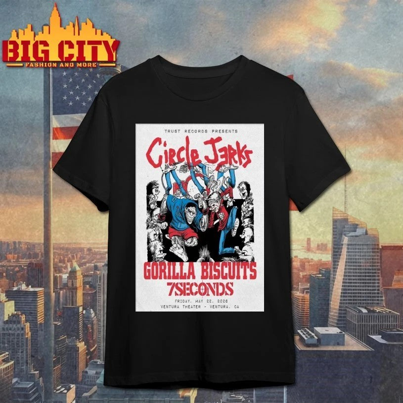 Circle Jerks May 22 2026 The Majestic Ventura Theater - Adult & Kids T-Shirts, Sweatshirts & Hoodies apparel design preview 1