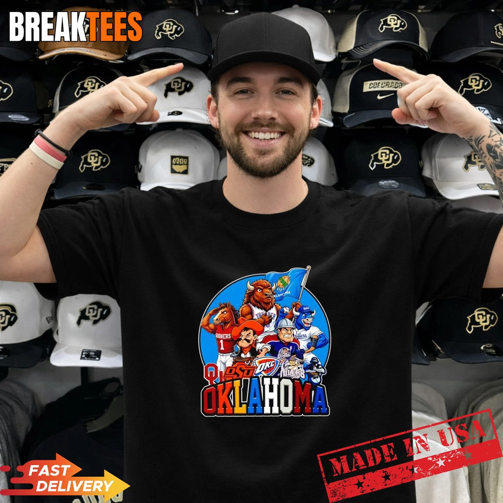 City Series Oklahoma Mascots Graphic - Adult & Kids T-Shirts, Sweatshirts & Hoodies apparel design preview 1
