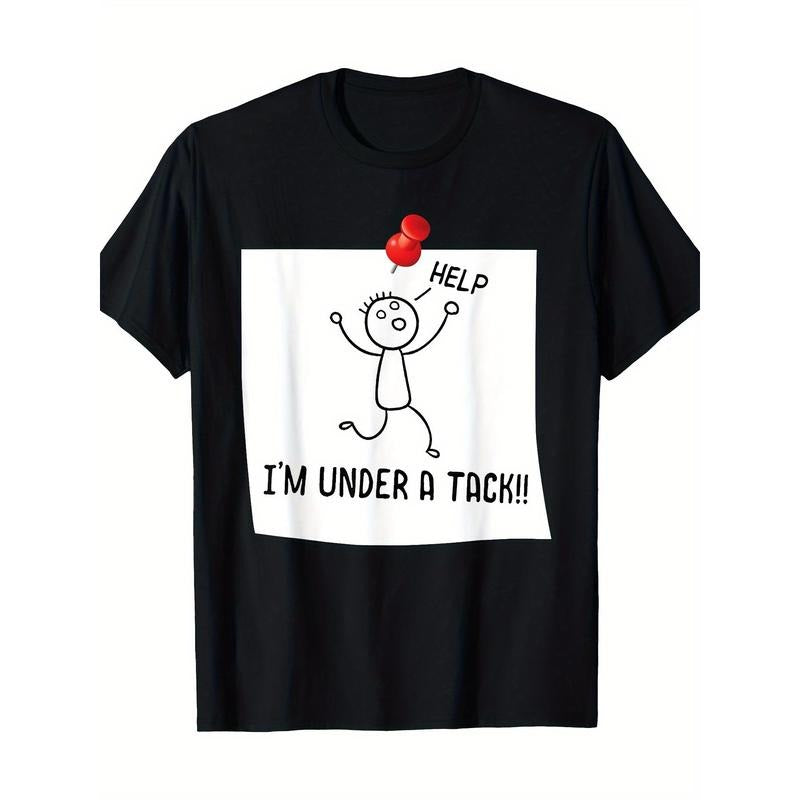Clapper Help! I'M Pinned! Sticky Man Joke Funny 180G - Adult & Kids T-Shirts, Sweatshirts & Hoodies apparel design preview 1
