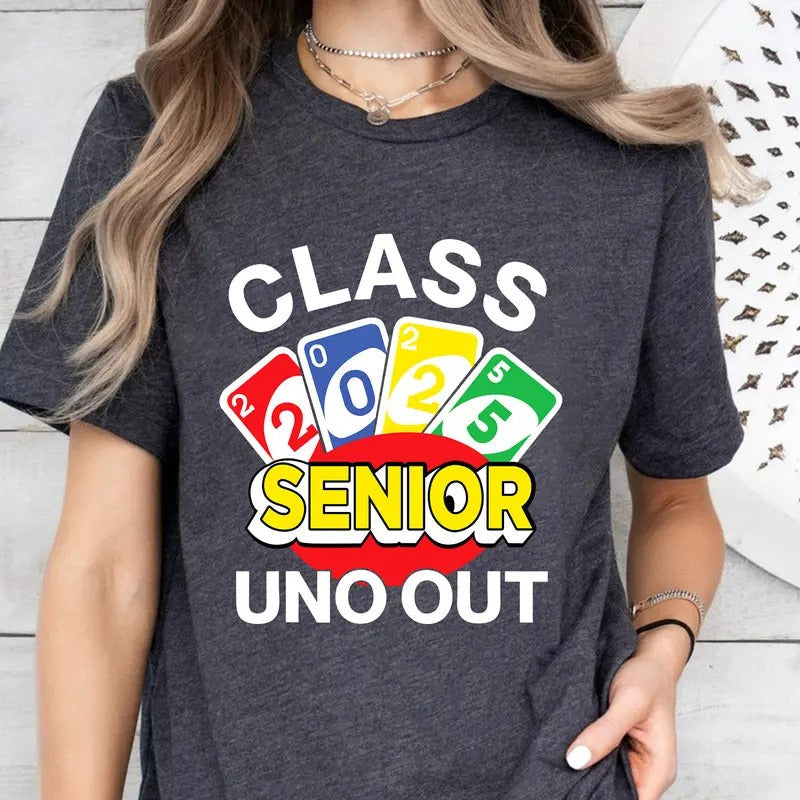 Class 2025 Uno Out Graduation Senior Graduate Funny - Adult & Kids T-Shirts, Sweatshirts & Hoodies apparel design preview 1