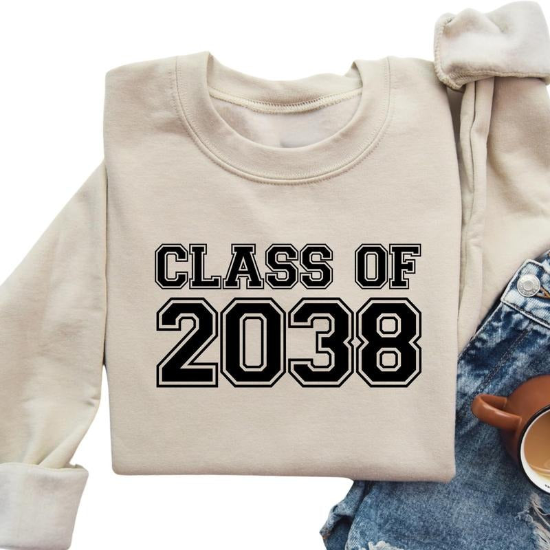 Class School Year 2038 Back Squad Students - Adult & Kids T-Shirts, Sweatshirts & Hoodies apparel design preview 1