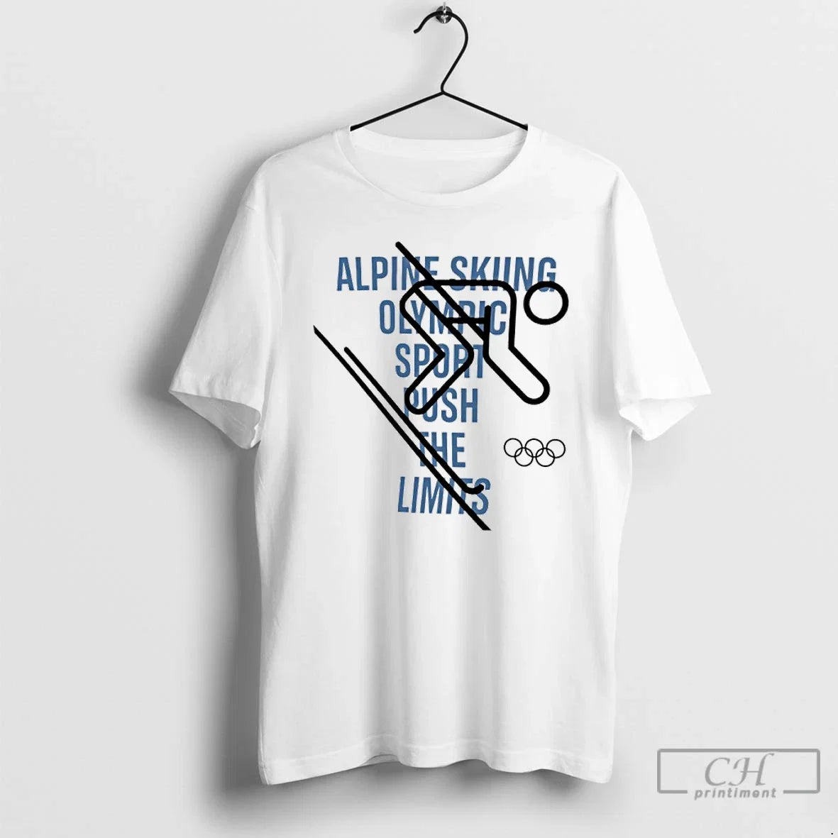 Classic Alpine Skiing Olympic 2026 Sport Push The - Adult & Kids T-Shirts, Sweatshirts & Hoodies apparel design preview 1