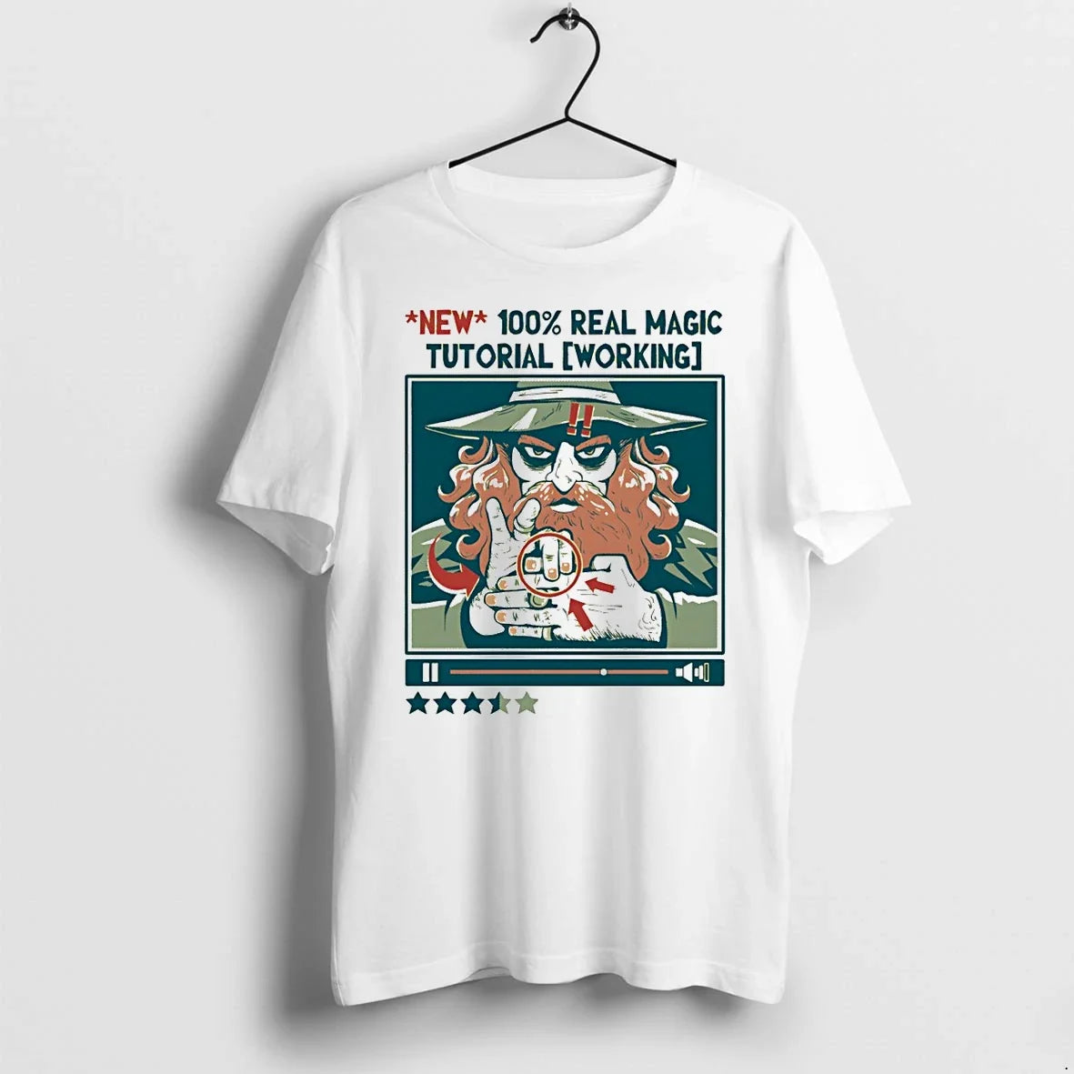 Classic Arcane Clickbait New Real Magic Tutorial - Adult & Kids T-Shirts, Sweatshirts & Hoodies apparel design preview 1